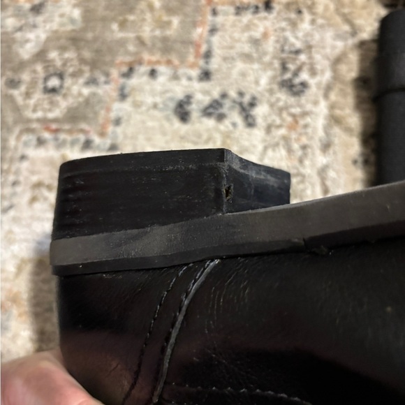 Black Leather Boots Size 9-1/2 Over-the-Knee - Picture 12 of 16